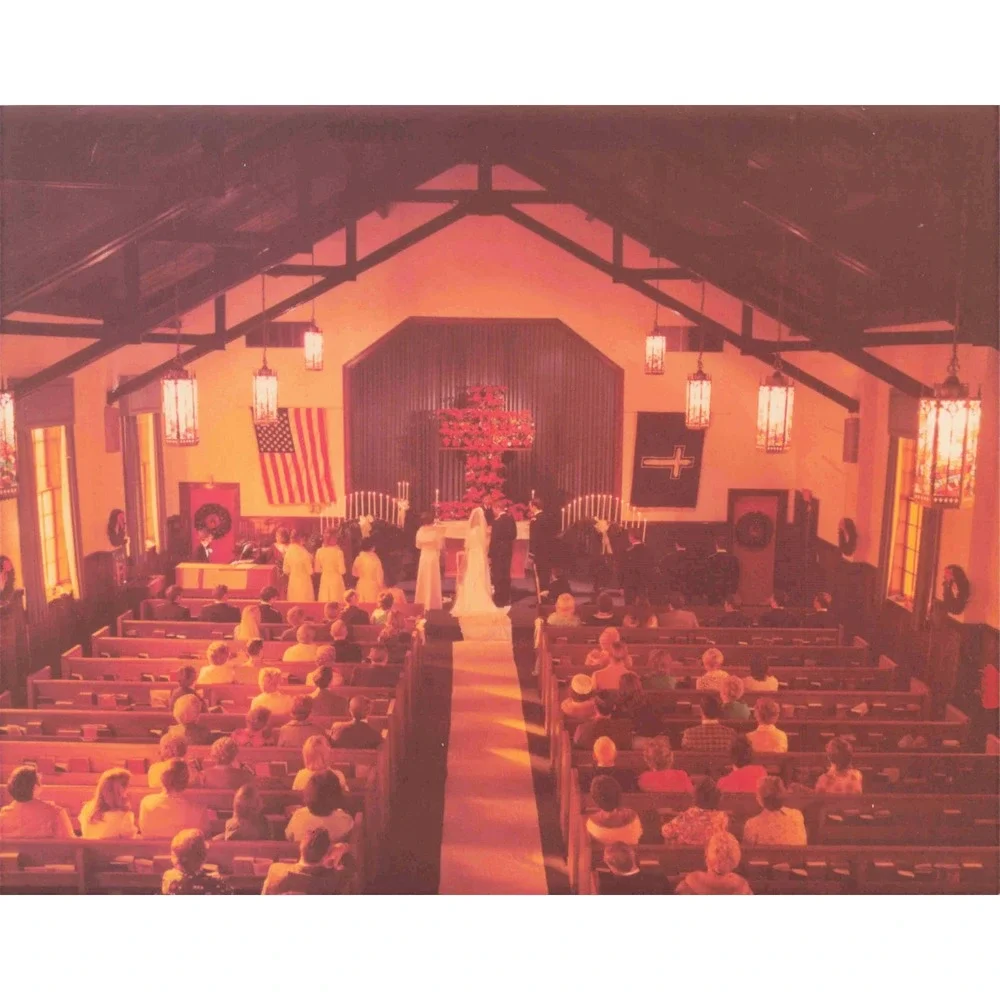 Vintage 1970s Military Wedding Lot 6 Photos Mess Dress Church Christmas 4x5 - Picture 5 of 6